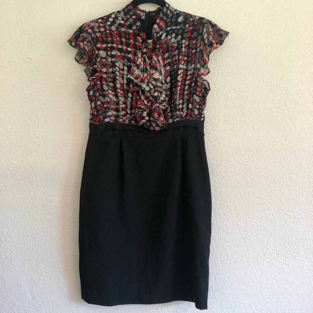 Forever 21 Vintage Ruffle Front Pencil Dress